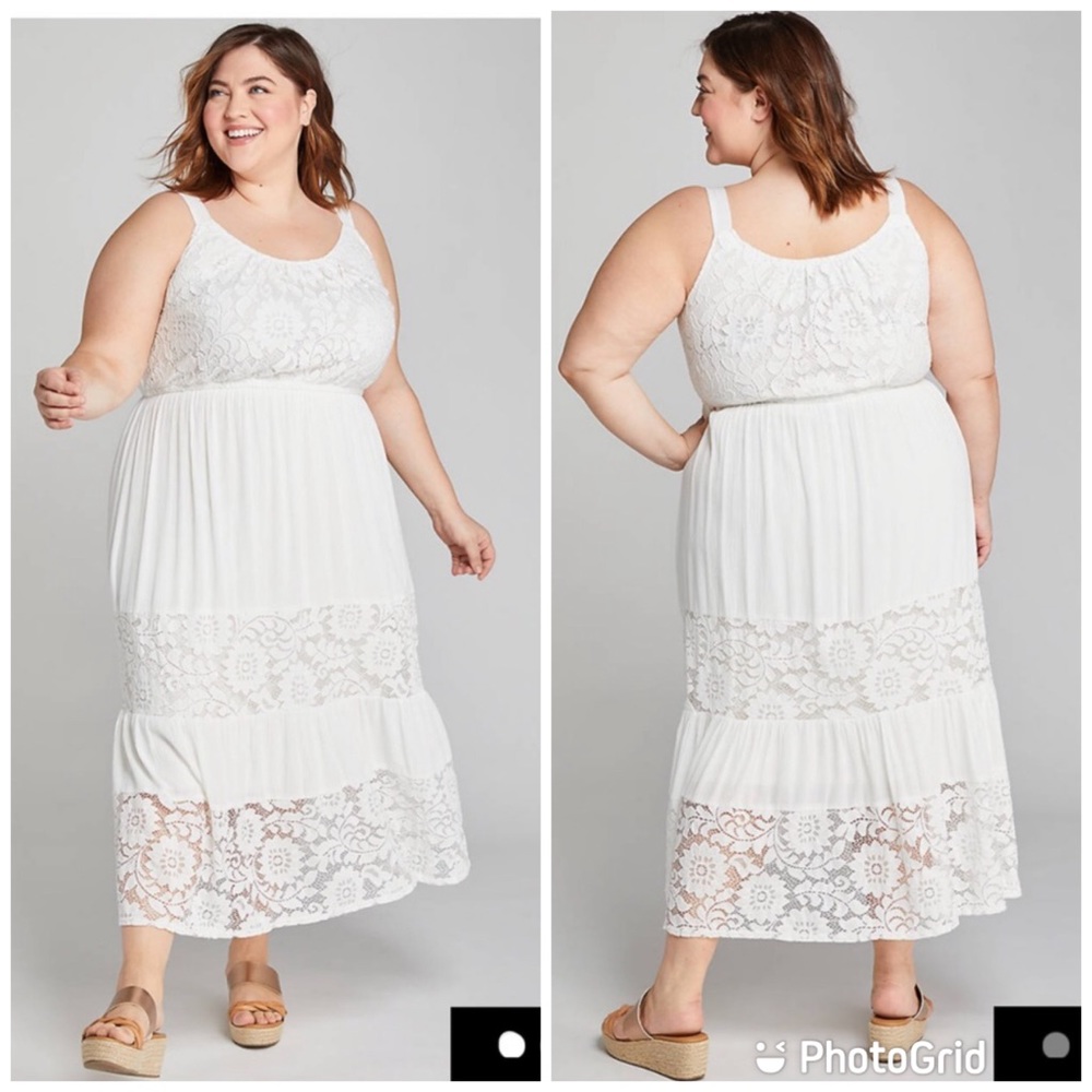 Lane Bryant size 18/20 NWT white boho dress, Angel Halloween costume option!